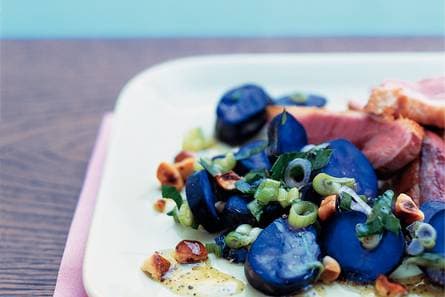 Lauwwarme aardappelsalade met truffelvinaigrette