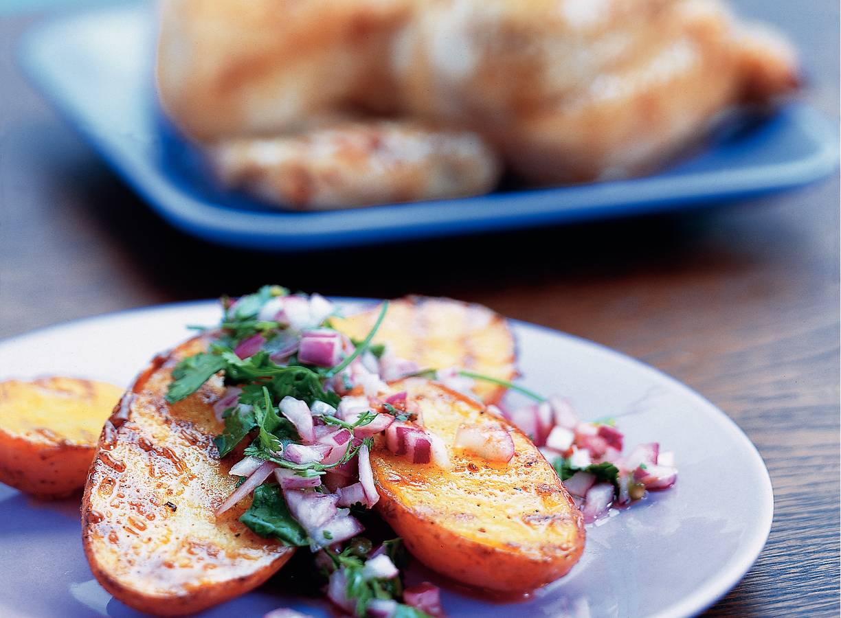 Geroosterde aardappelen met koriandersalsa
