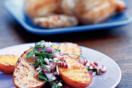Geroosterde aardappelen met koriandersalsa