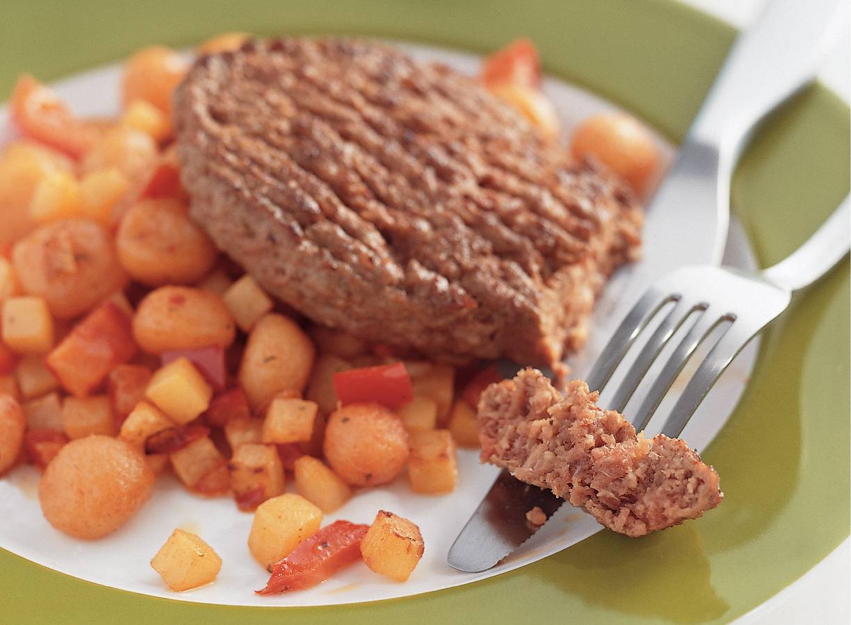 Steak du boeuf met kruidige groenten