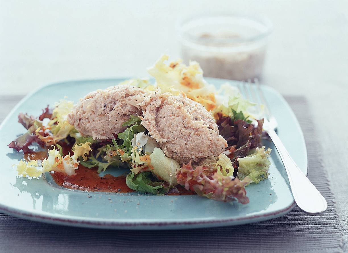 Salade met makreelrillette