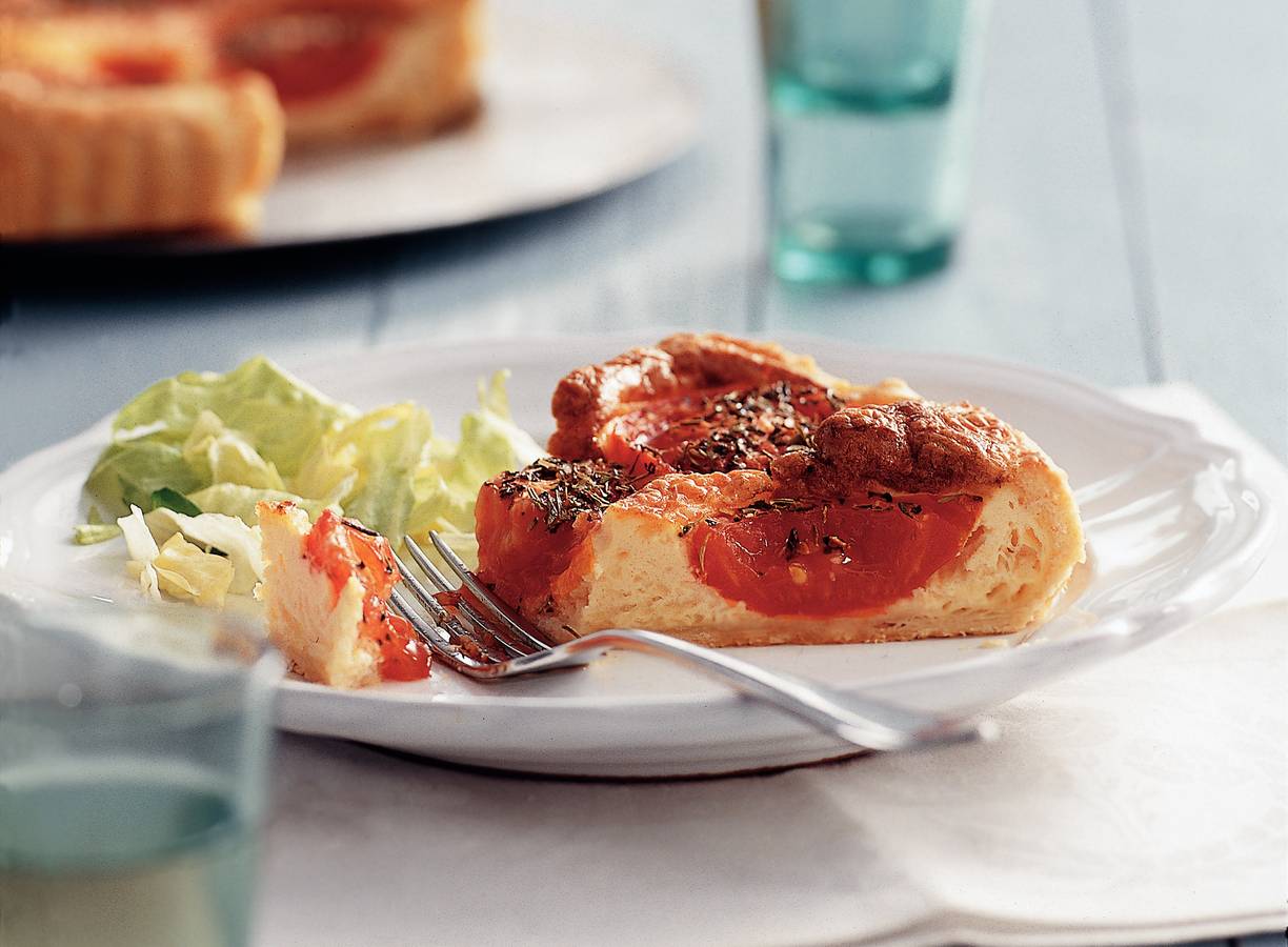 Kaasquiche met Provençaalse tomaten