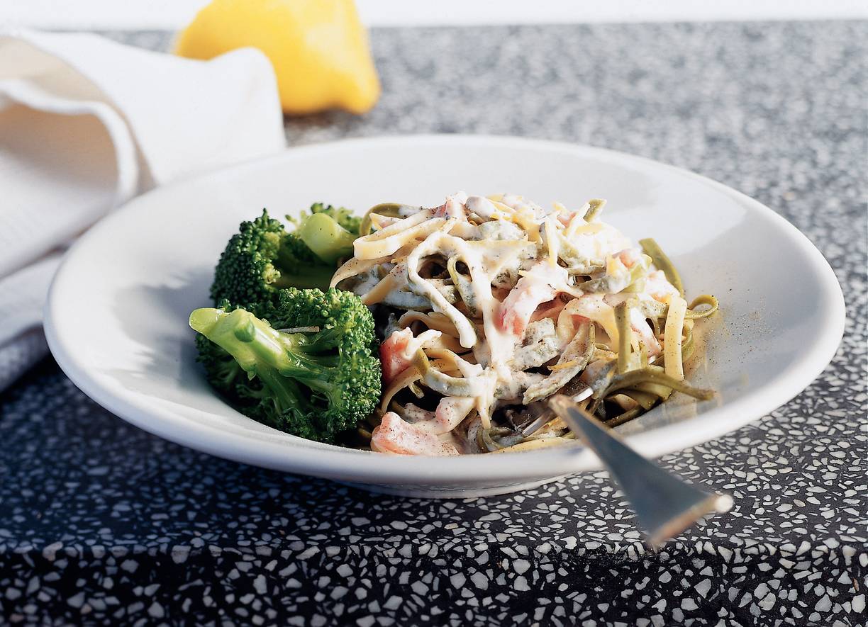 Tagliatelle met zalmroomsaus