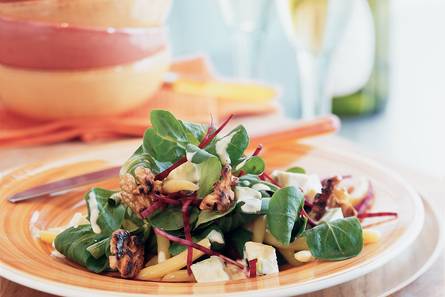 Salade met avocado en limabonen