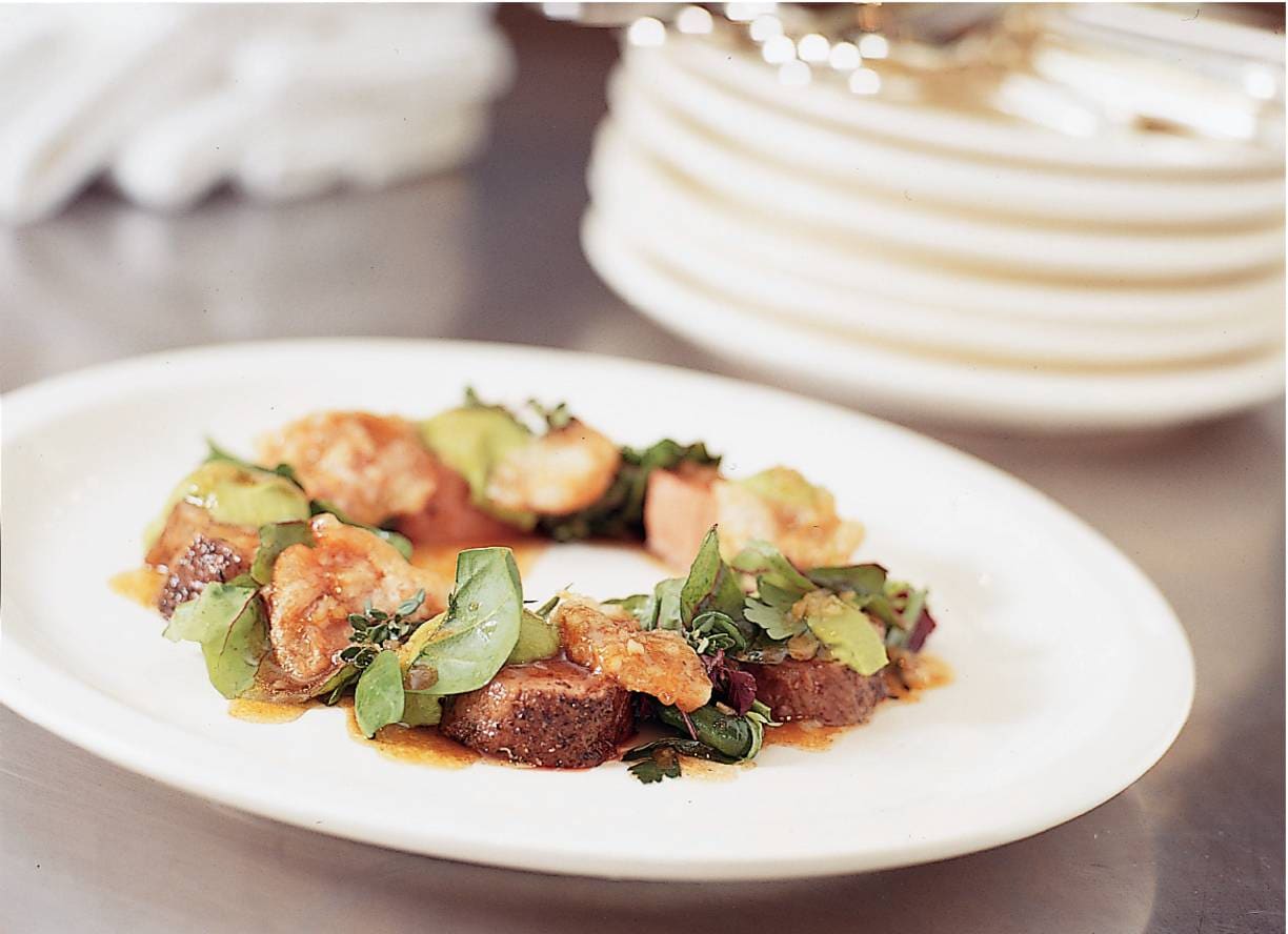 Kruidensalade met lamsvlees