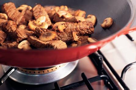 Gebakken biefstuk met champignon-portsaus
