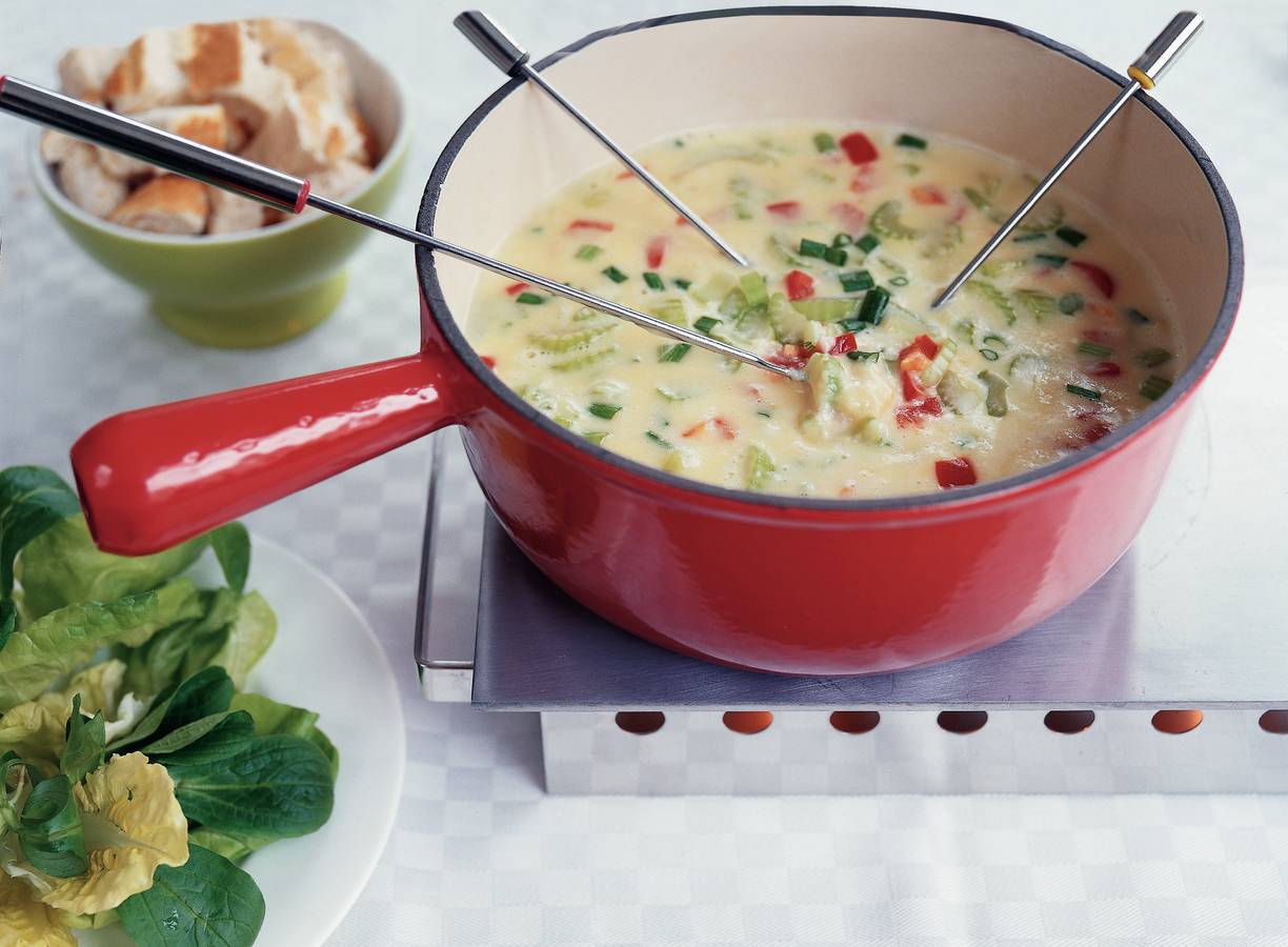 Zomerse kaasfondue