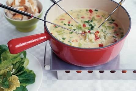 Zomerse kaasfondue