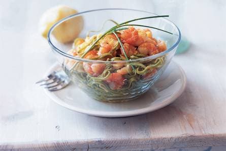 Citroenpasta met garnalen