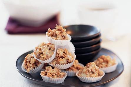 Mueslirotsjes met witte chocolade