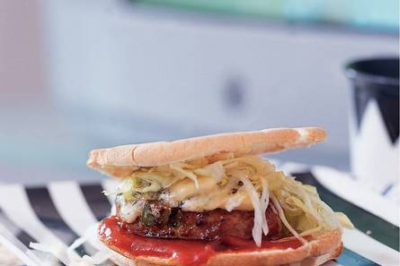 Pikante kaas-kalkoenburger