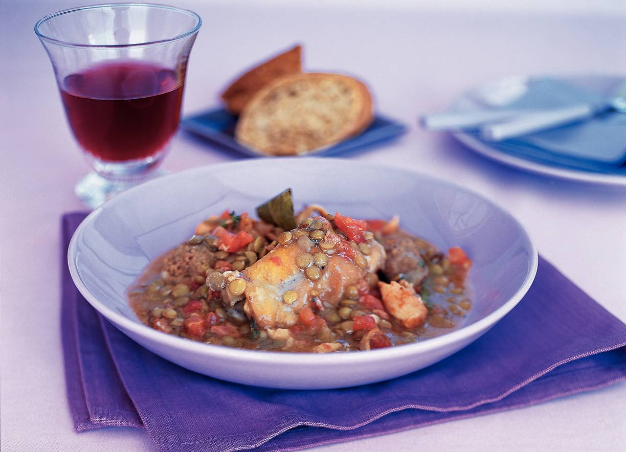 Linzencassoulet met kip