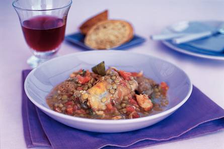 Linzencassoulet met kip