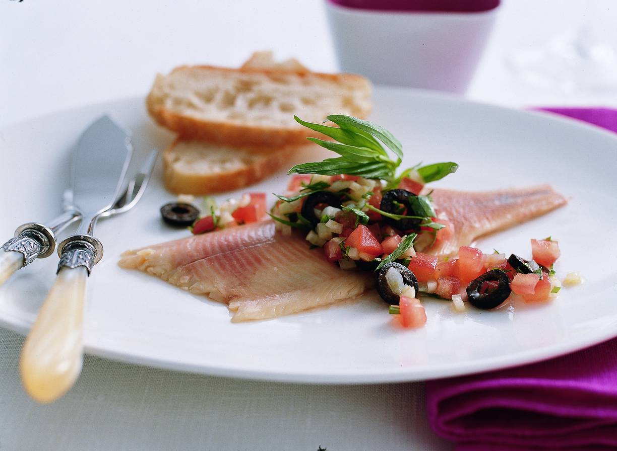 Gerookte forelfilet met venkel-dragonsalsa
