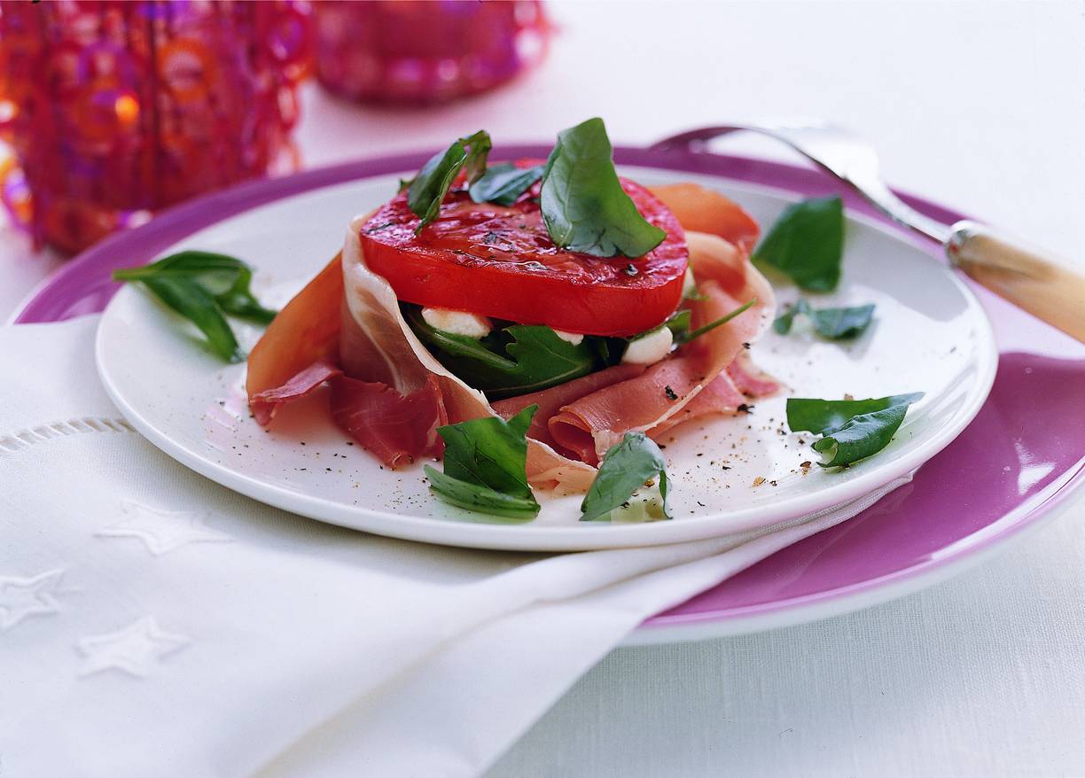 Torentje van mozzarella en Galliaham