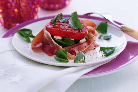 Torentje van mozzarella en Galliaham