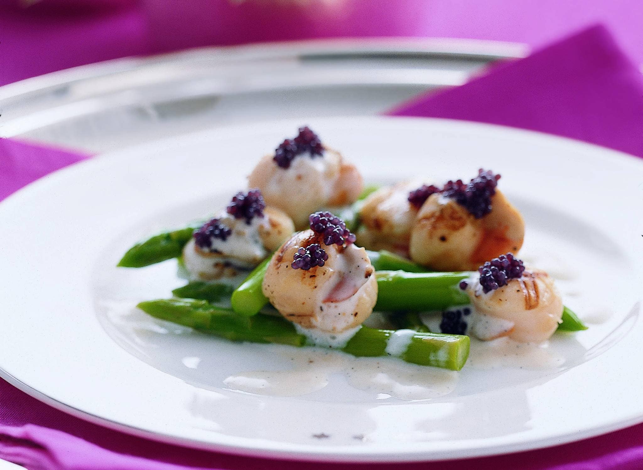 Coquilles met vanillesaus en kaviaar recept Allerhande Albert Heijn