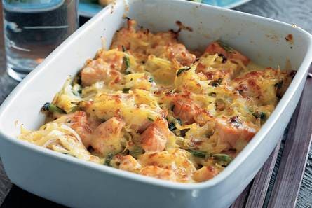 Gegratineerde rösti met zalm