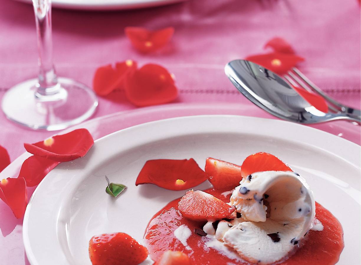IJskrullen met aardbeien-portcoulis