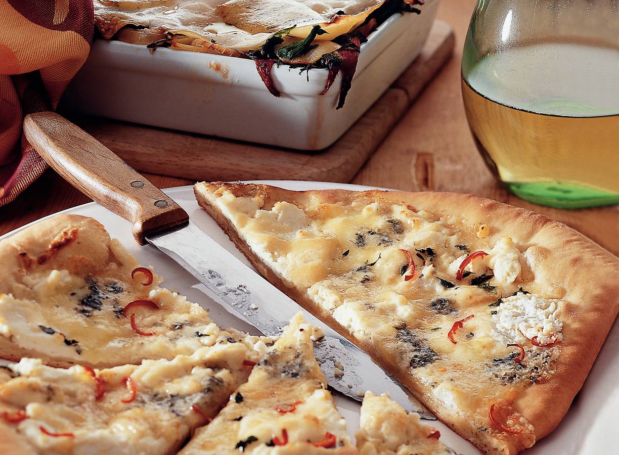 Groentelasagne met rucola-riminikaas