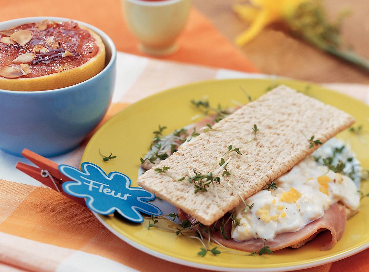 Gegratineerde rode grapefruit
