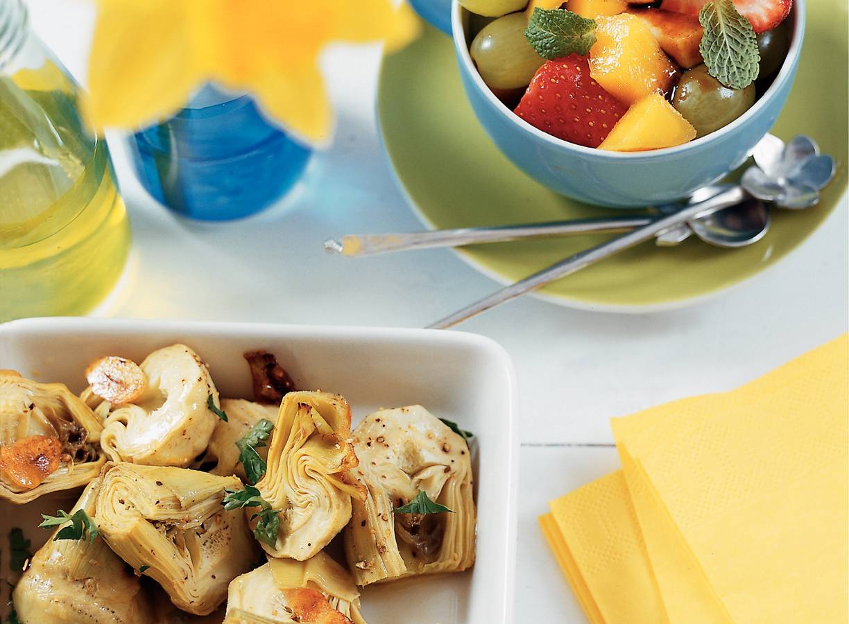 Fruitsalade met balsamicosiroop