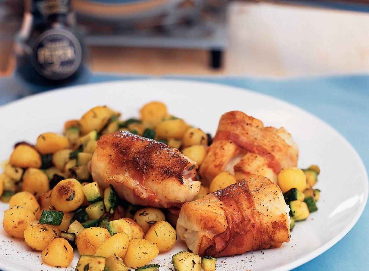 Visvinken met tijmkrieltjes en courgette