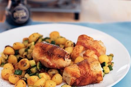 Visvinken met tijmkrieltjes en courgette