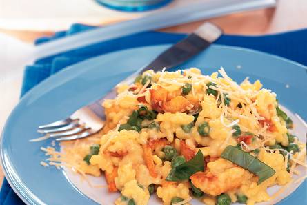 Tuinerwtenrisotto met kipfilet