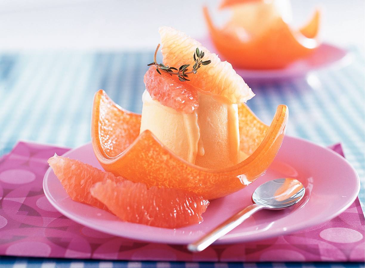 Grapefruit-tijmparfait