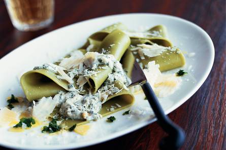 Open lasagne met pestoricotta