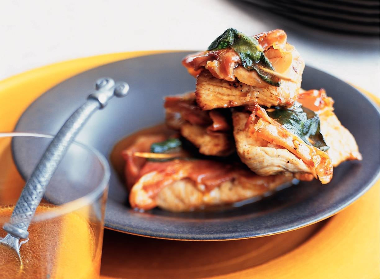 Kalfsschnitzels met parmaham