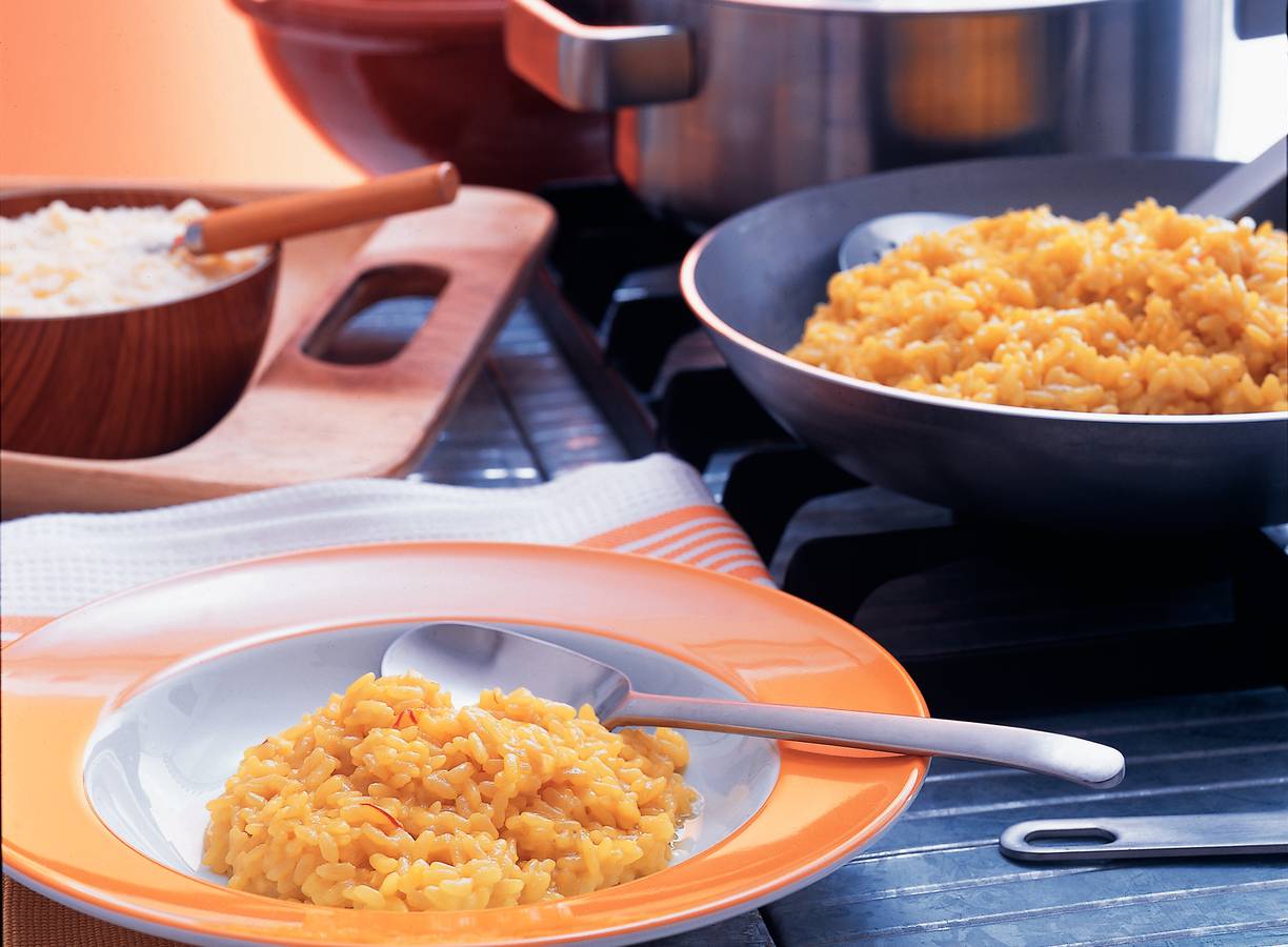 Romige saffraanrisotto