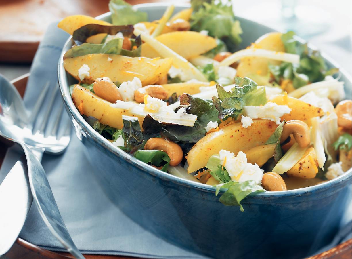 Aardappelsalade met cashewnoten