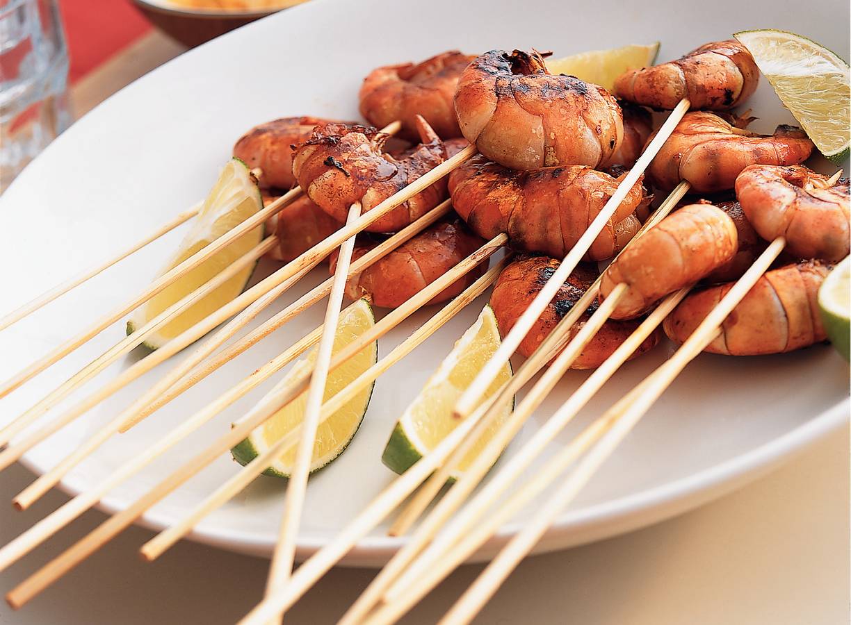 Oedang bakar - geroosterde scampi
