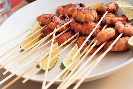 Oedang bakar - geroosterde scampi
