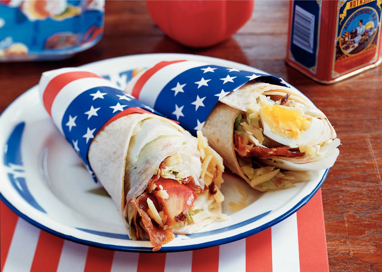 Rijkgevulde caesar salad wraps