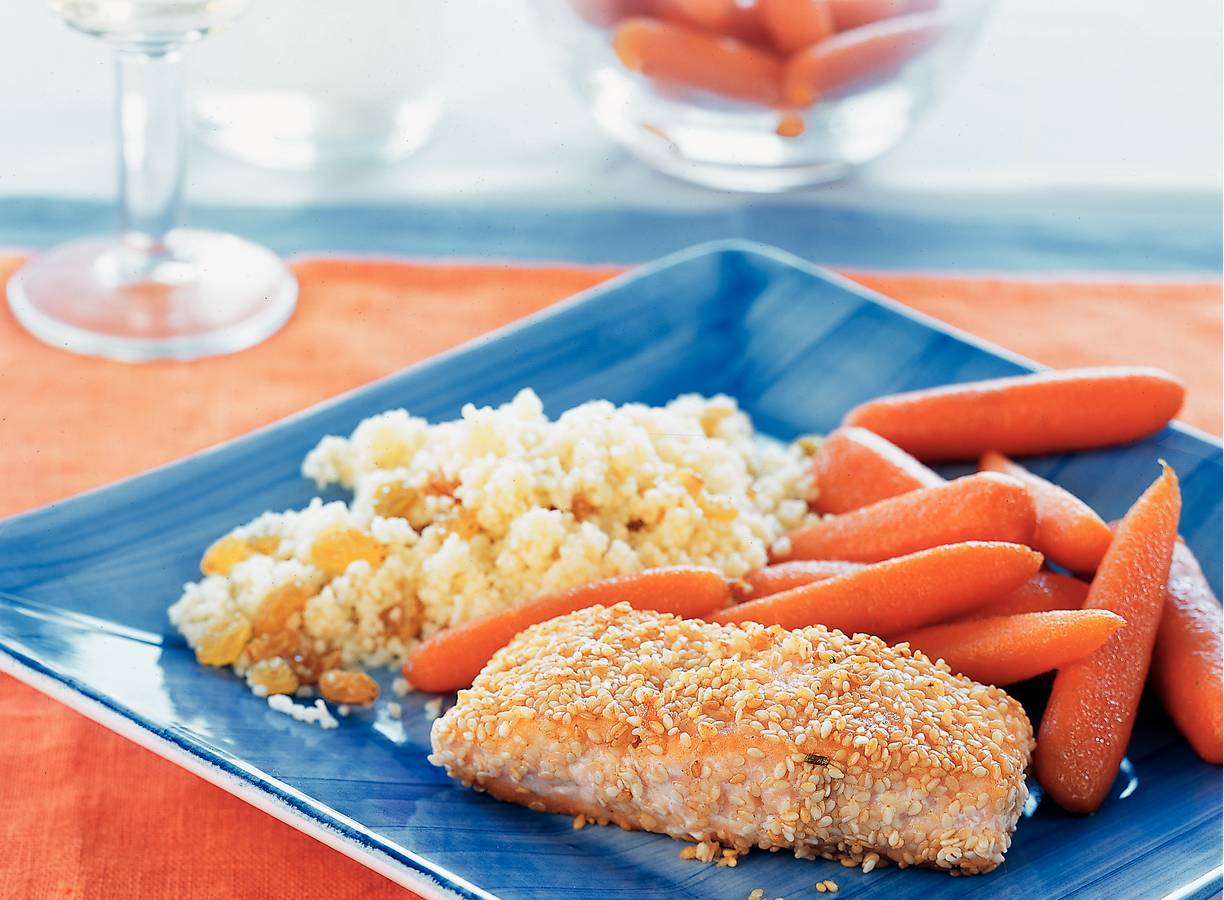 Zalm in sesamkorstje