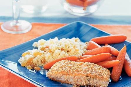 Zalm in sesamkorstje