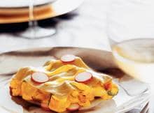 Lasagne met zeefruit en vermoutsaus