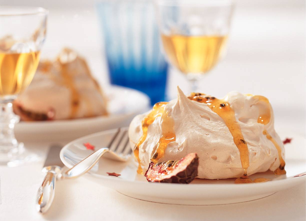 Luchtige limoen-passievruchtmeringues
