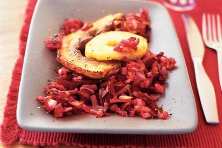 Bietjesrösti met appel en speklapjes