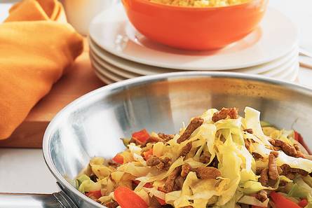 Shoarma met spitskool en couscous