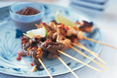 Sateetjes in drie smaken