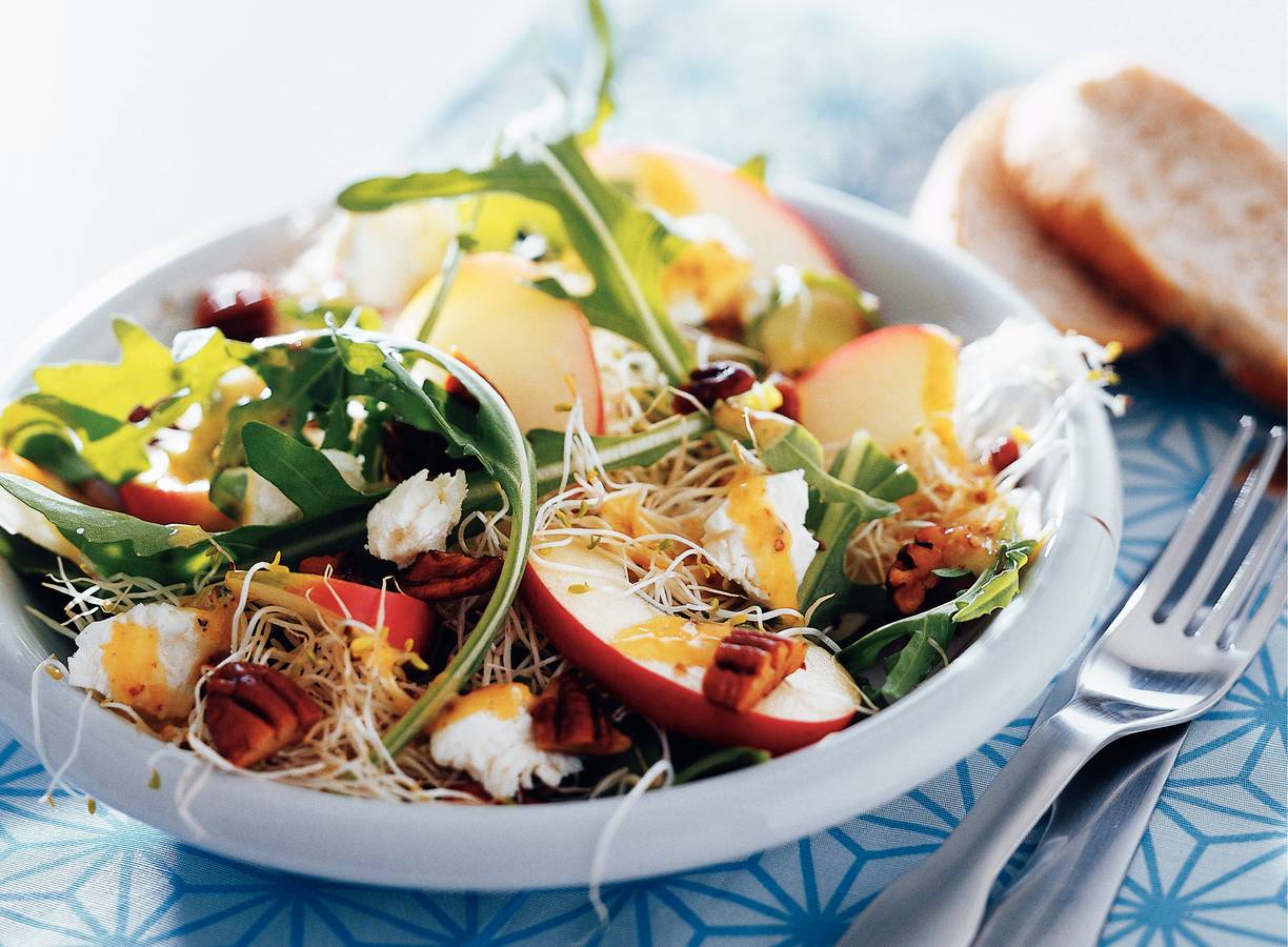 Vitaminesalade met geitenkaas