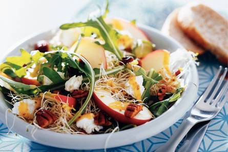 Vitaminesalade met geitenkaas