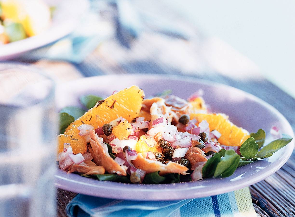 Makreelsalade met sinaasappel
