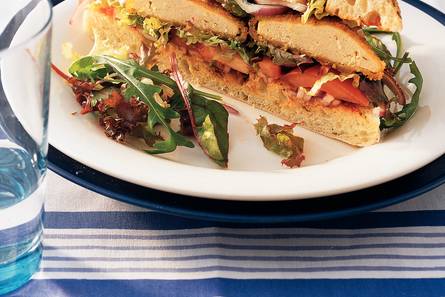 Focacciaburger met Quornfilet