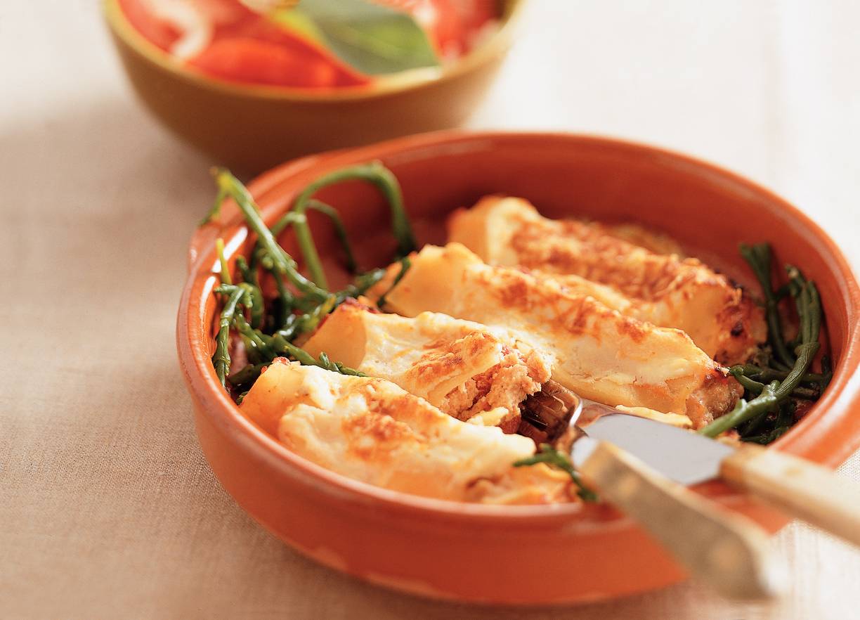 Cannelloni gevuld met zalm