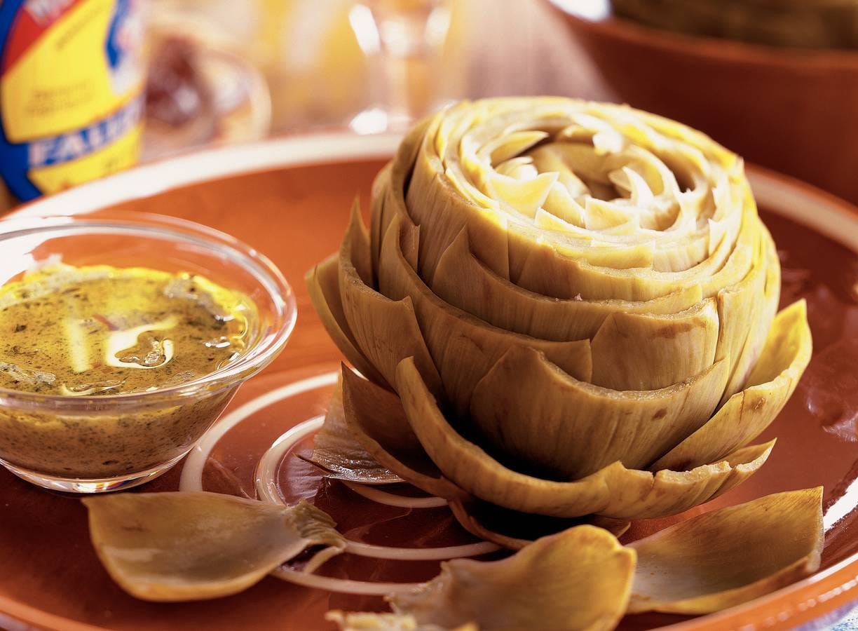 Artichauts vinaigrette - Artisjokken met vinaigrette